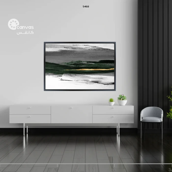 لوحة تجريدية تعكس الطبيعة الهادئة