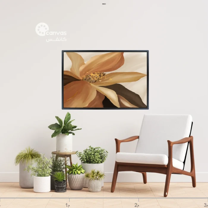 لوحة زهور بألوان دافئة وجذابة