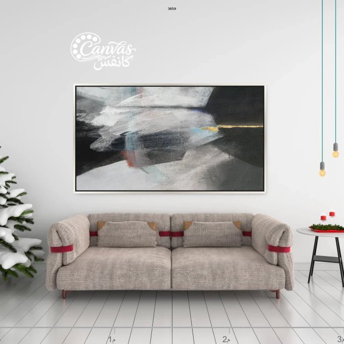 لوحة حديثة بتفاصيل تجريدية أنيقة