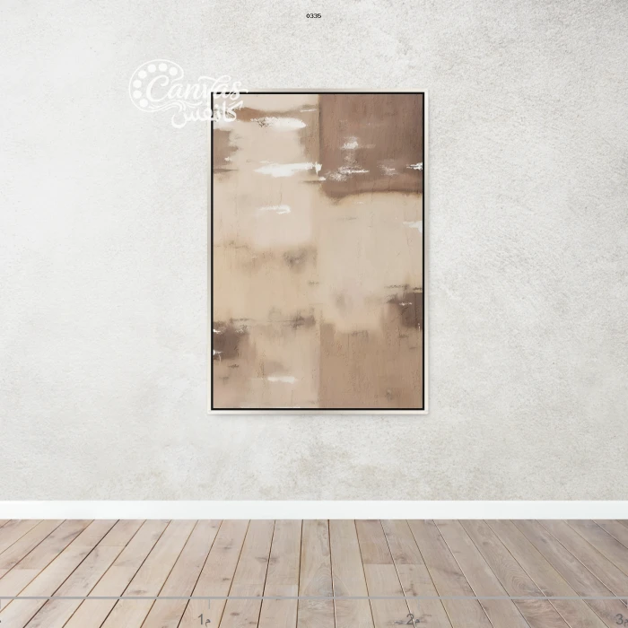 لوحة تجريدية بألوان دافئة وبسيطة