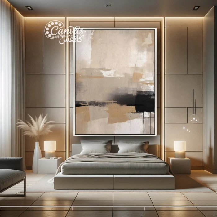 لوحة تجريدية تعكس الأناقة والهدوء