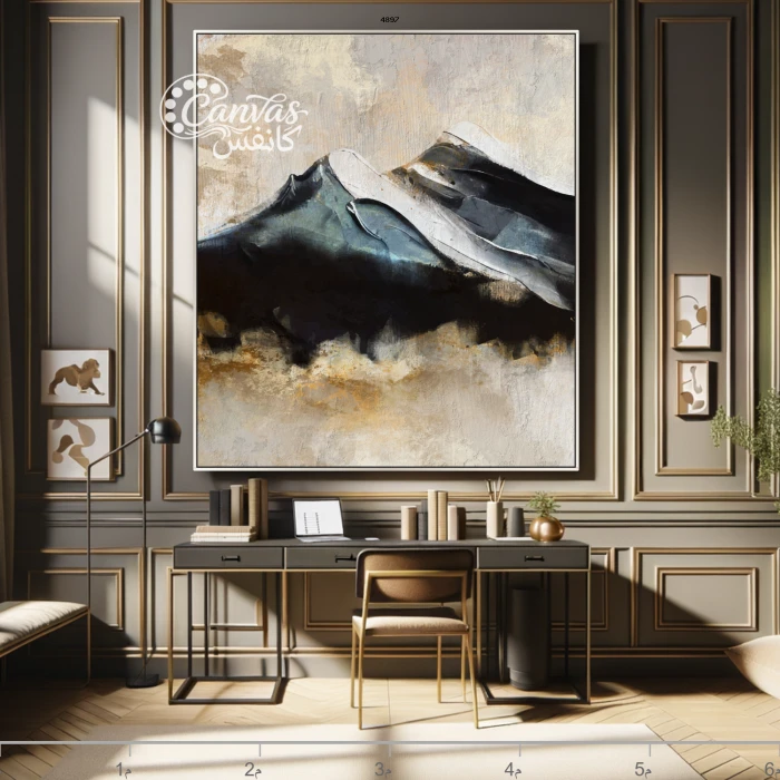 منظر جبلي بألوان هادئة