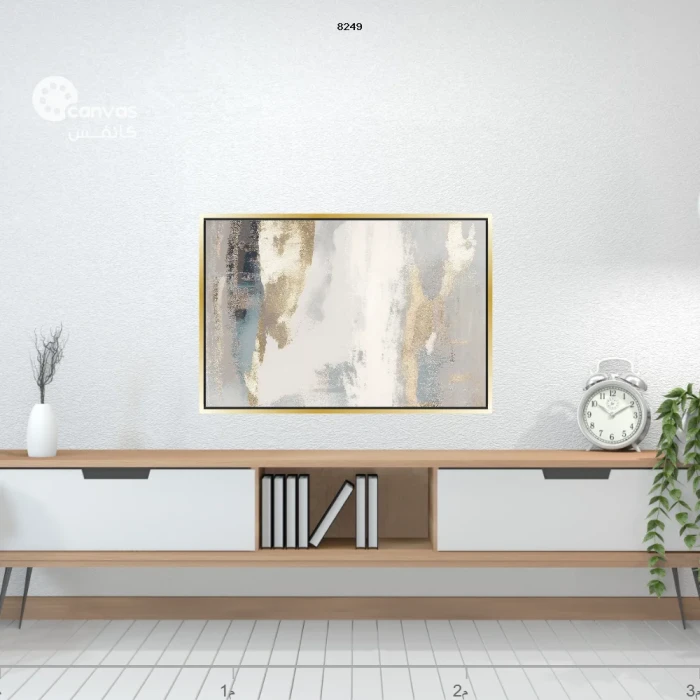 لوحة تجريدية بألوان هادئة وخفيفة