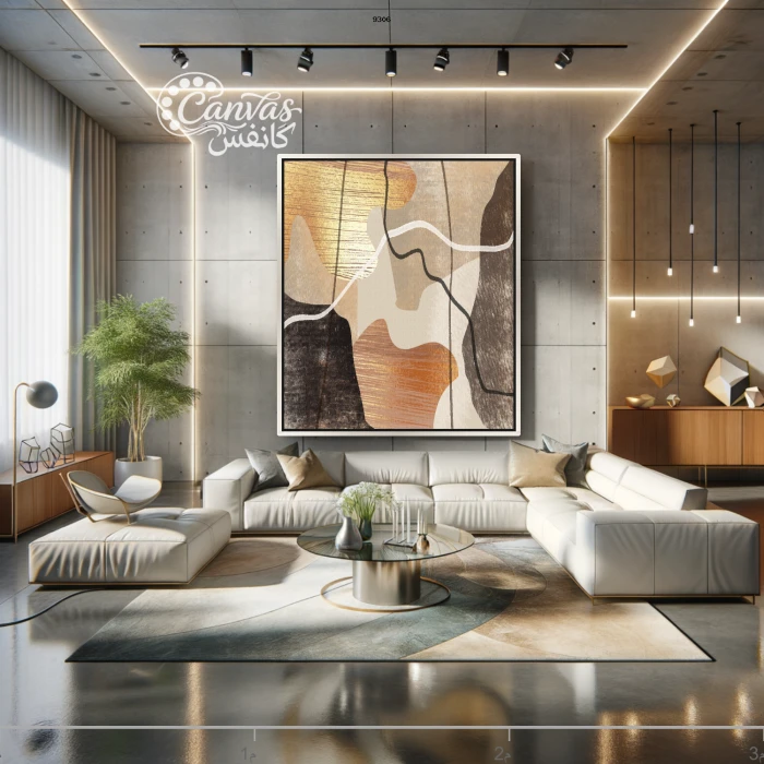 لوحة تجريدية تتناغم مع الألوان الطبيعية