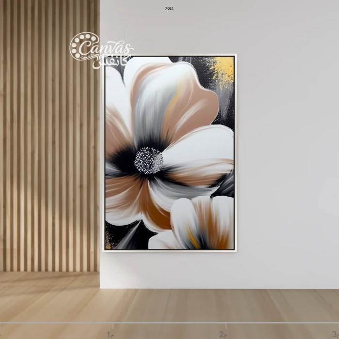 لوحة زهور بألوان دافئة وعصرية