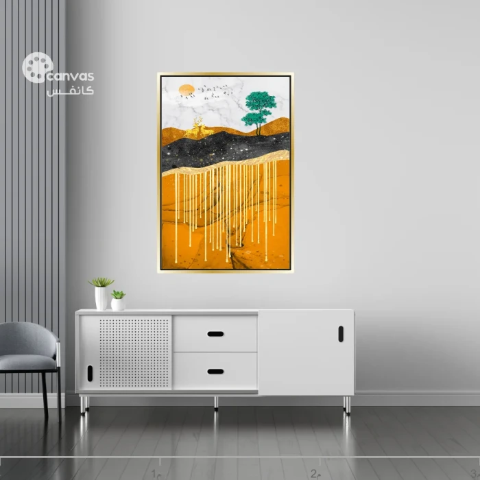 منظر طبيعي مع شجرة في الصحراء