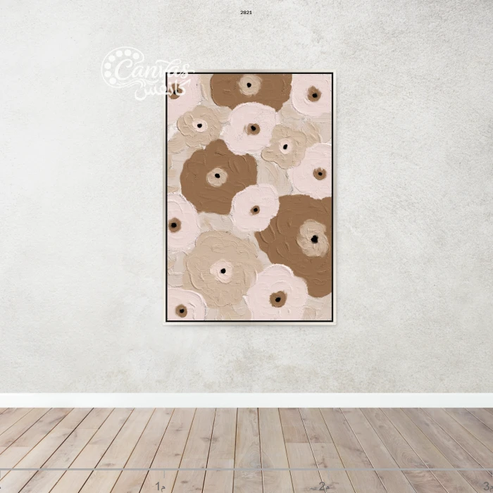 لوحة زهور بألوان دافئة ومشرقة