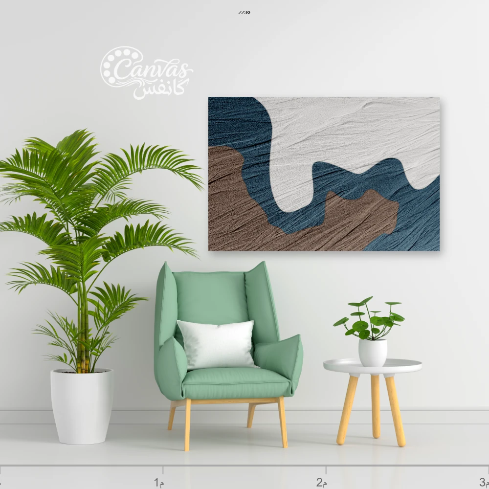 لوحة تجريدية بألوان طبيعية