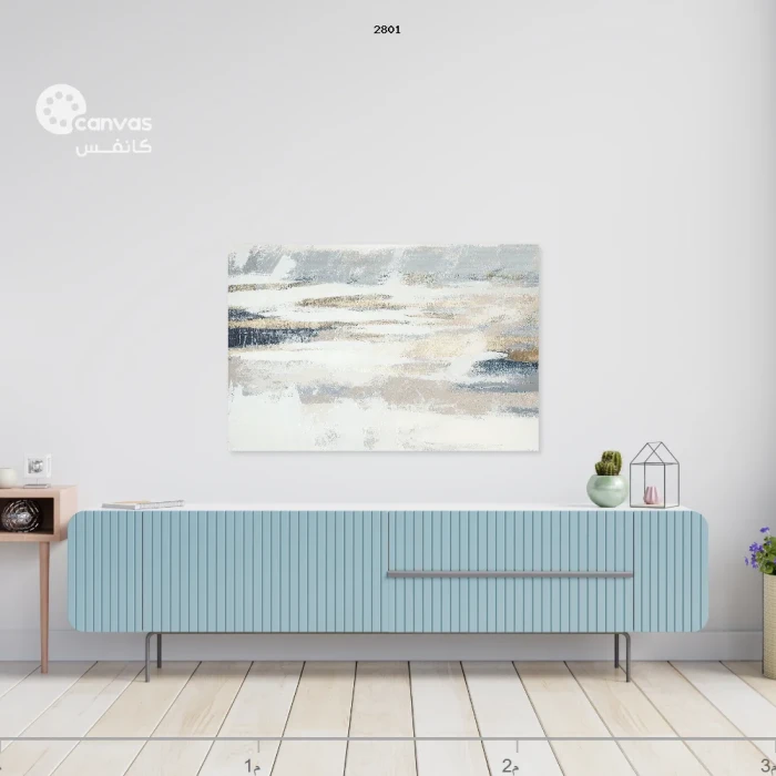 لوحة تعبيرية بألوان هادئة وجذابة