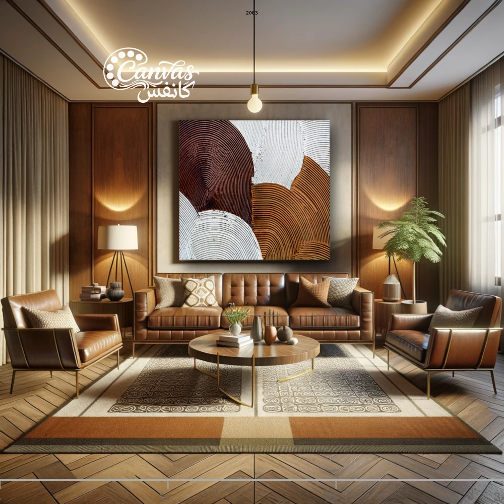 لوحة فنية تعكس  الأشكال الدائرية