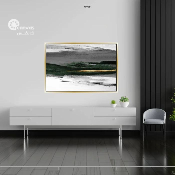 لوحة تجريدية تعكس الطبيعة الهادئة