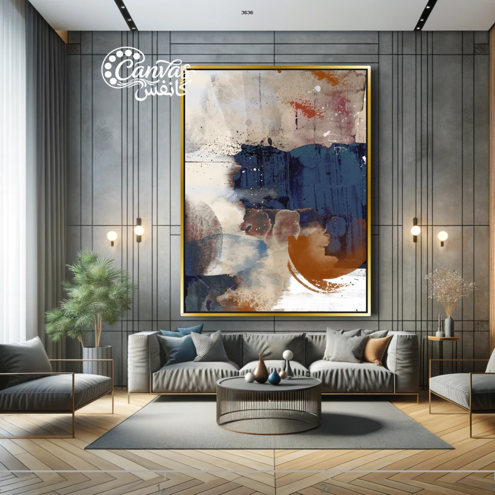 لوحة فنية حديثة تتضمن ألوان مائية