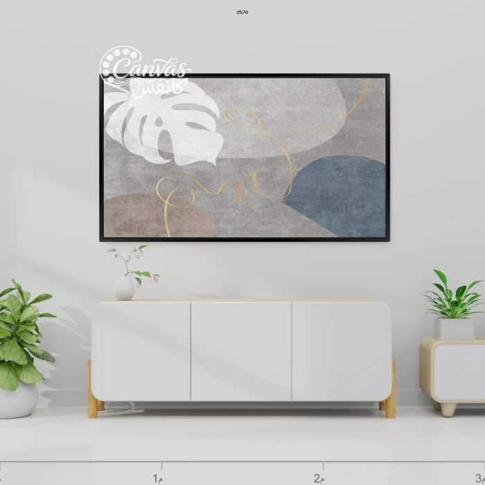 لوحة فنية معاصرة بتصميم هندسي