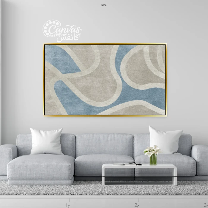 عمل فني معاصر بألوان هادئة