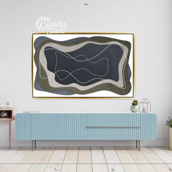 تصميم هندسي بألوان محايدة متداخلة