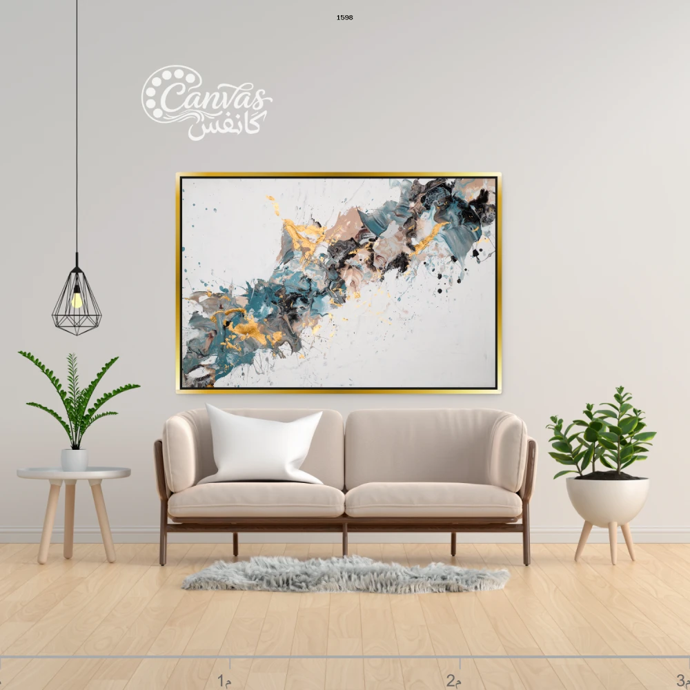 لوحة فنية تجريدية بألوان مبهجة