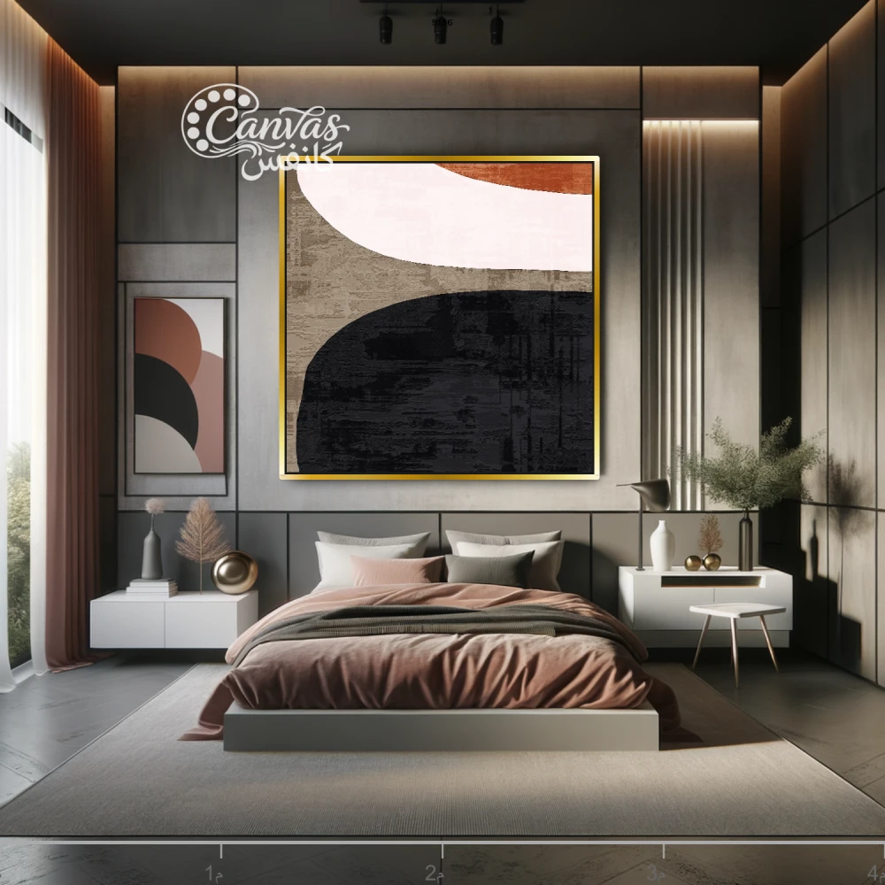 لوحة فنية حديثة بتصميم هندسي أنيق