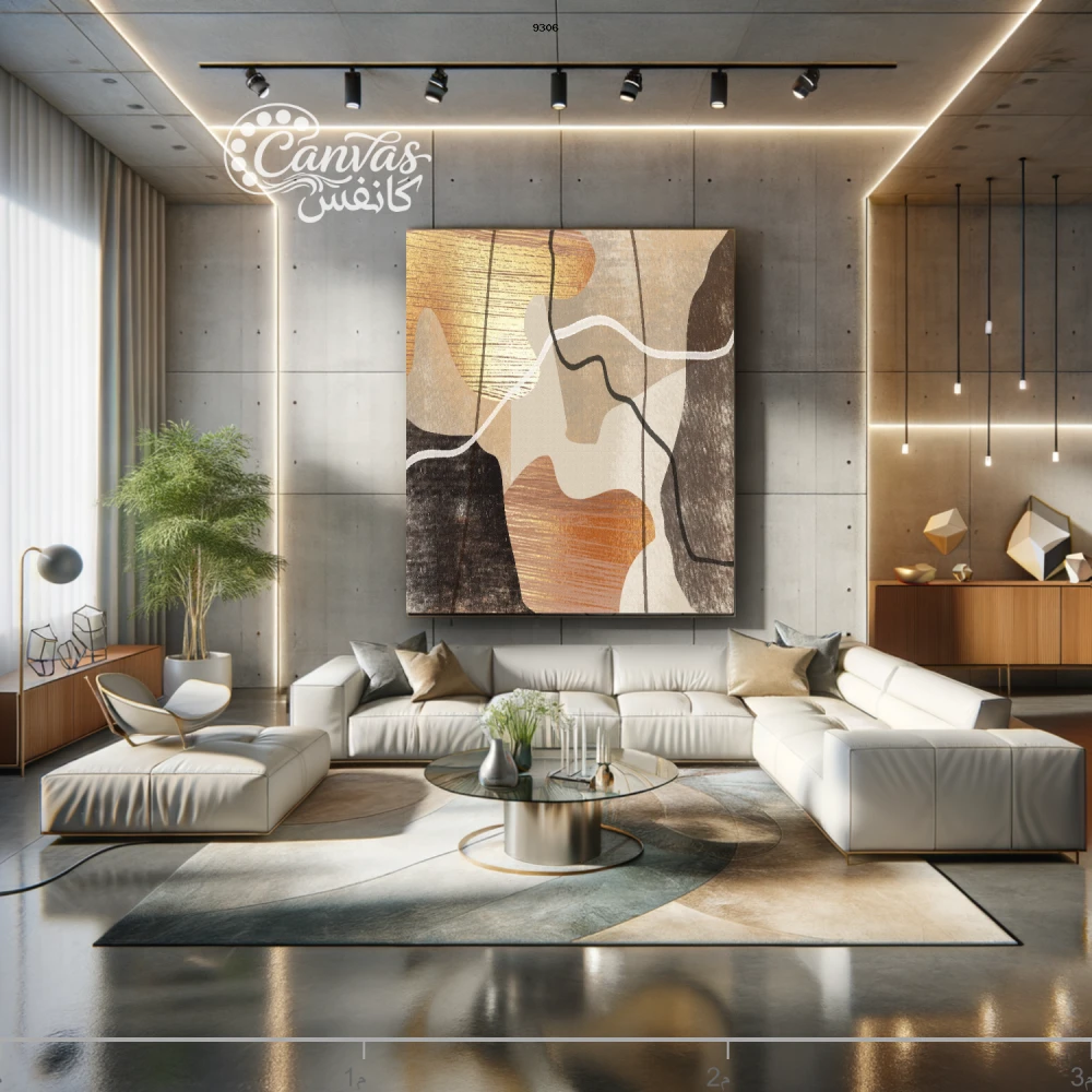 لوحة تجريدية تتناغم مع الألوان الطبيعية