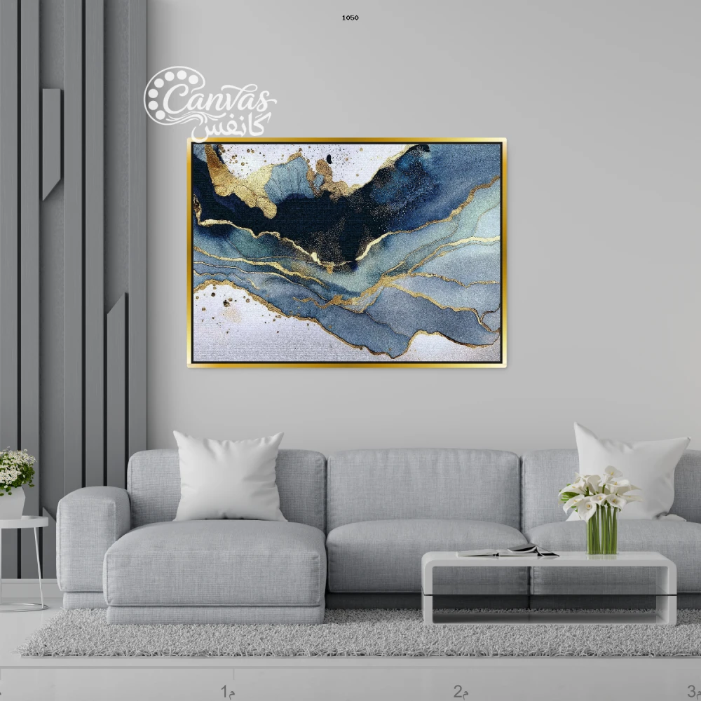 لوحة تجريدية بألوان هادئة وجذابة