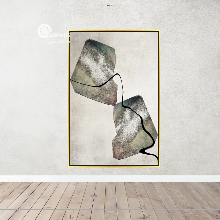 لوحة تجريدية بألوان هادئة وعصرية