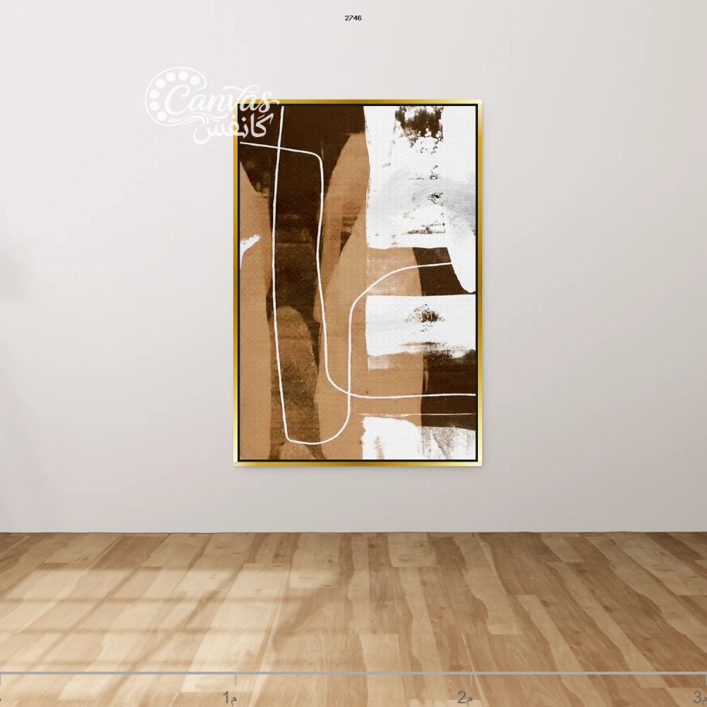 عمل فني تجريدي بألوان دافئة