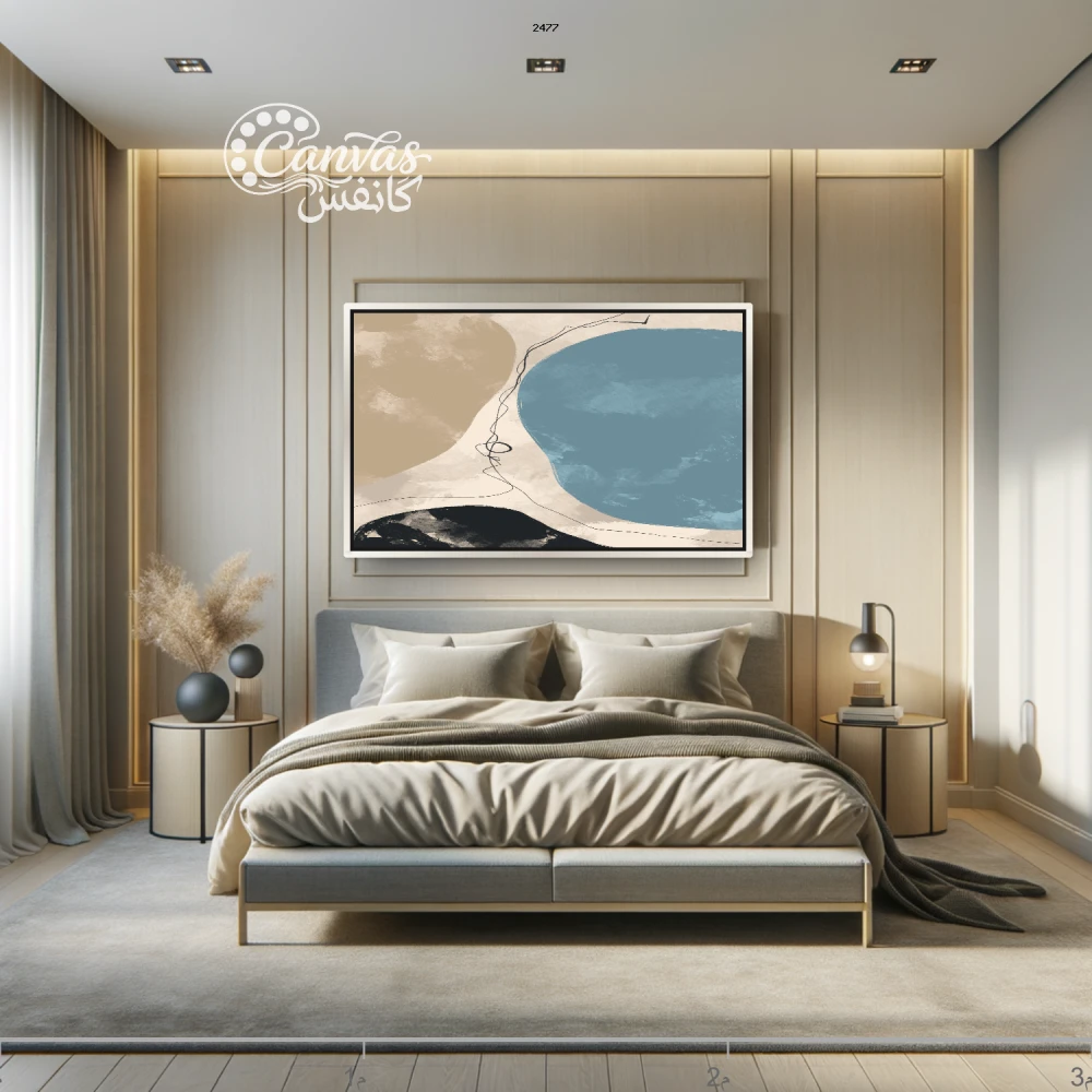 لوحة تعكس التوازن بين الألوان والأشكال