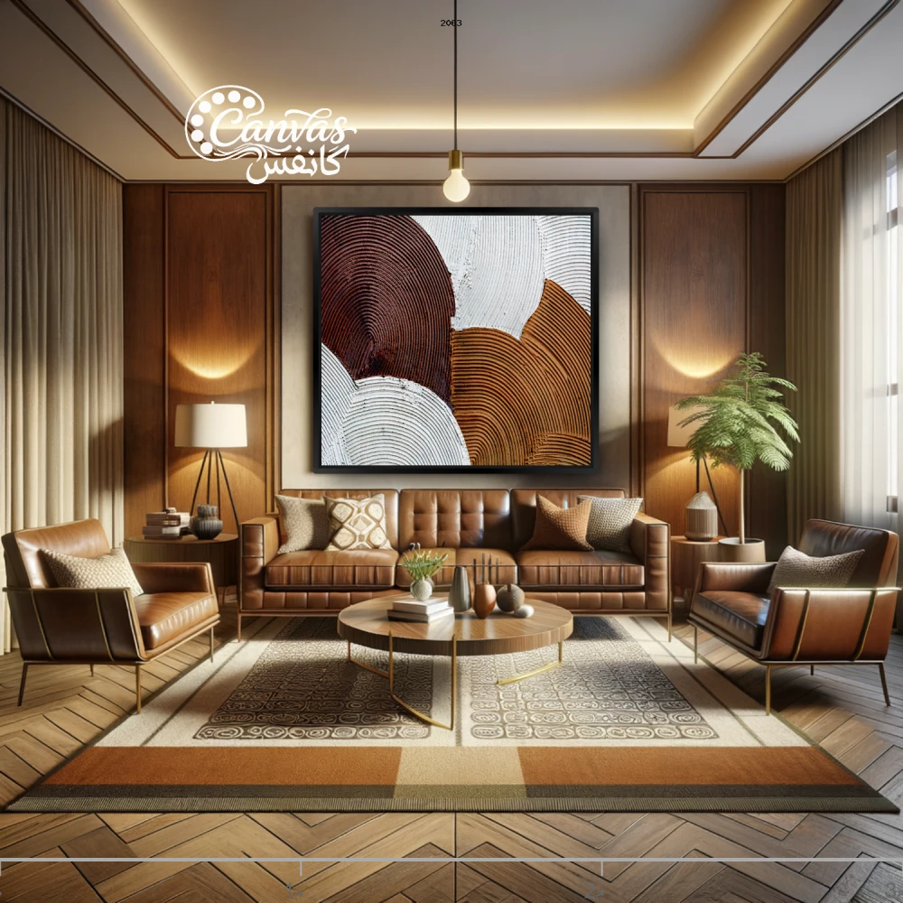 لوحة فنية تعكس  الأشكال الدائرية