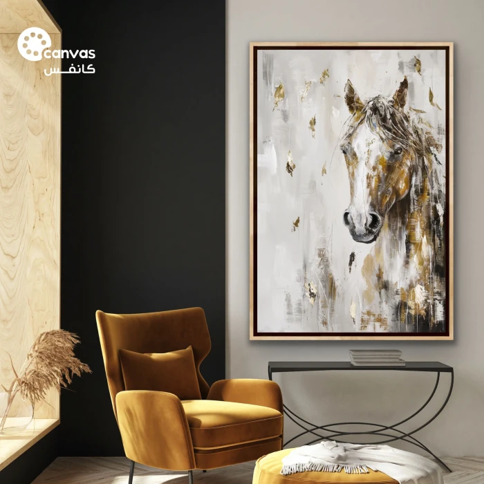 لوحة خيل تجسد القوة والجمال