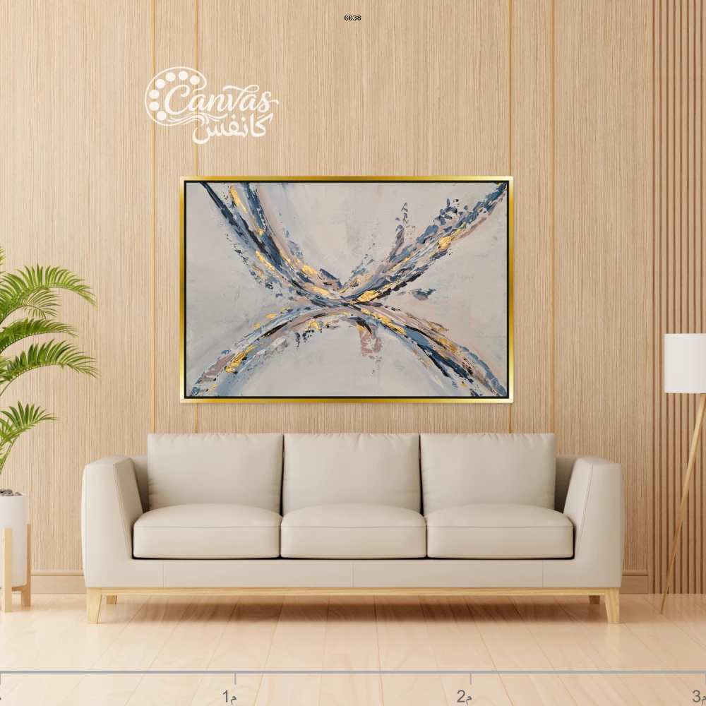 لوحة تجريدية تعكس الحركة والتوازن