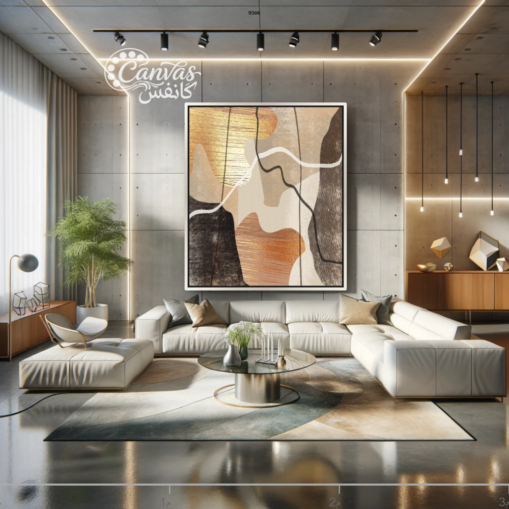 لوحة تجريدية تتناغم مع الألوان الطبيعية