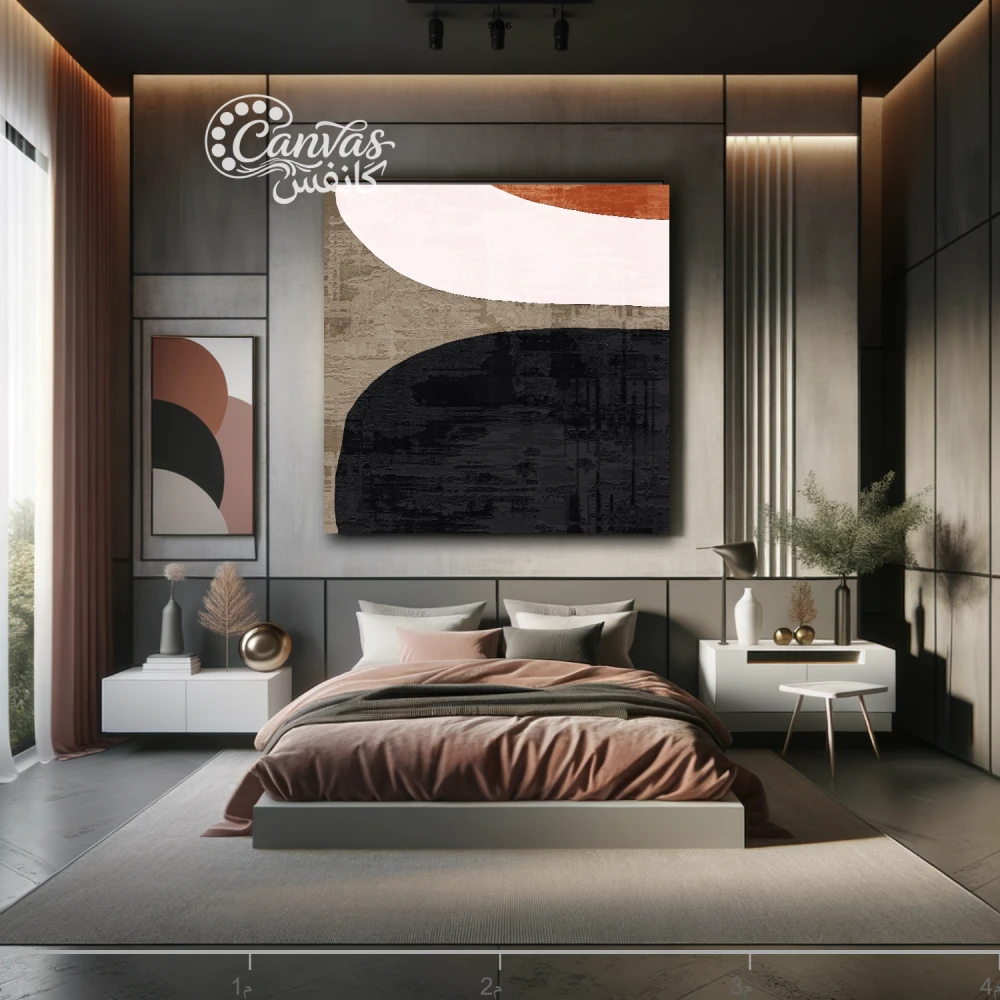 لوحة فنية حديثة بتصميم هندسي أنيق