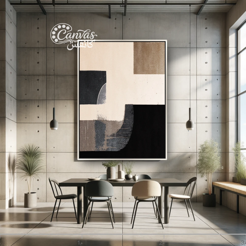 لوحة تجريدية بتصميم عصري وبسيط