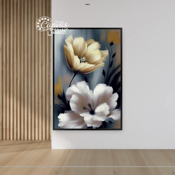 لوحة زهور بألوان هادئة وجذابة