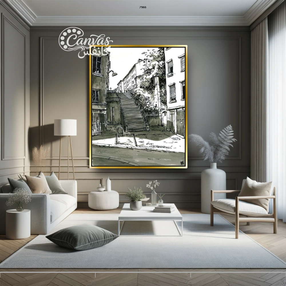 منظر حضري معاصر يجسد الحياة اليومية