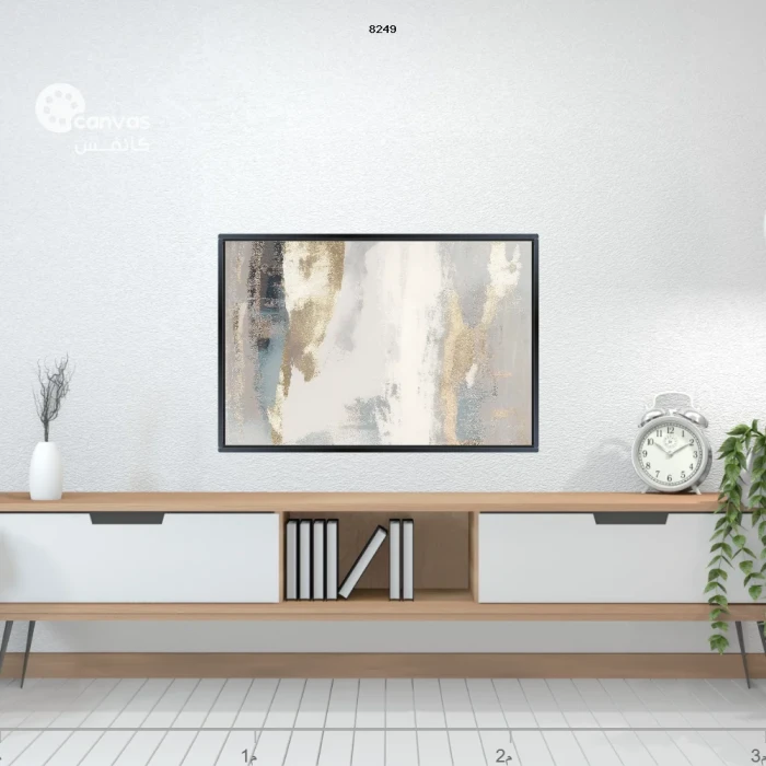 لوحة تجريدية بألوان هادئة وخفيفة