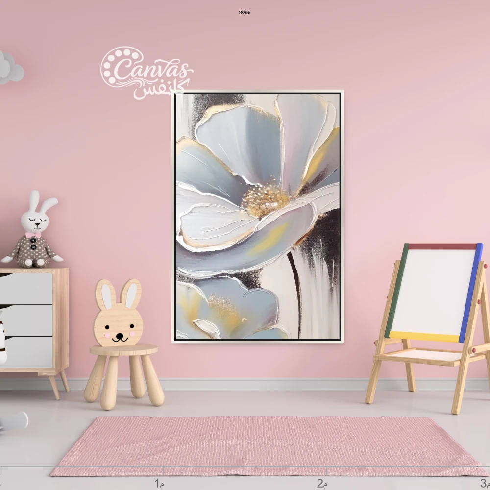 لوحة زهور بألوان هادئة