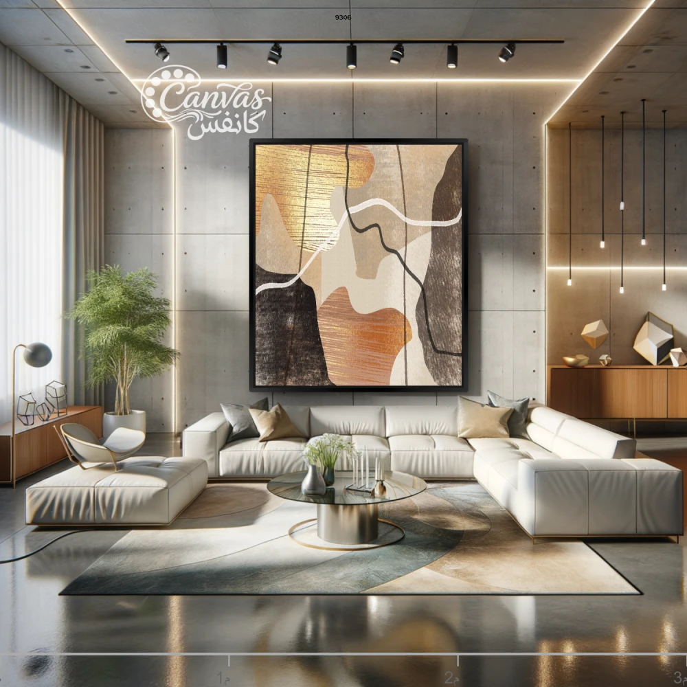 لوحة تجريدية تتناغم مع الألوان الطبيعية