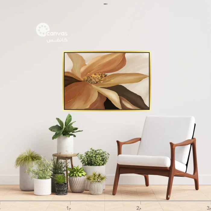 لوحة زهور بألوان دافئة وجذابة