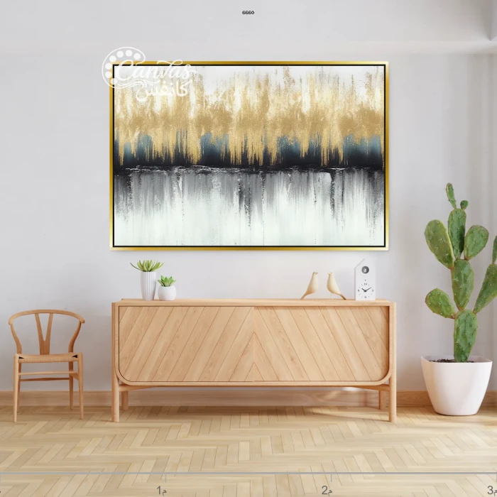 لوحة تجريدية تعكس التباين بين الألوان