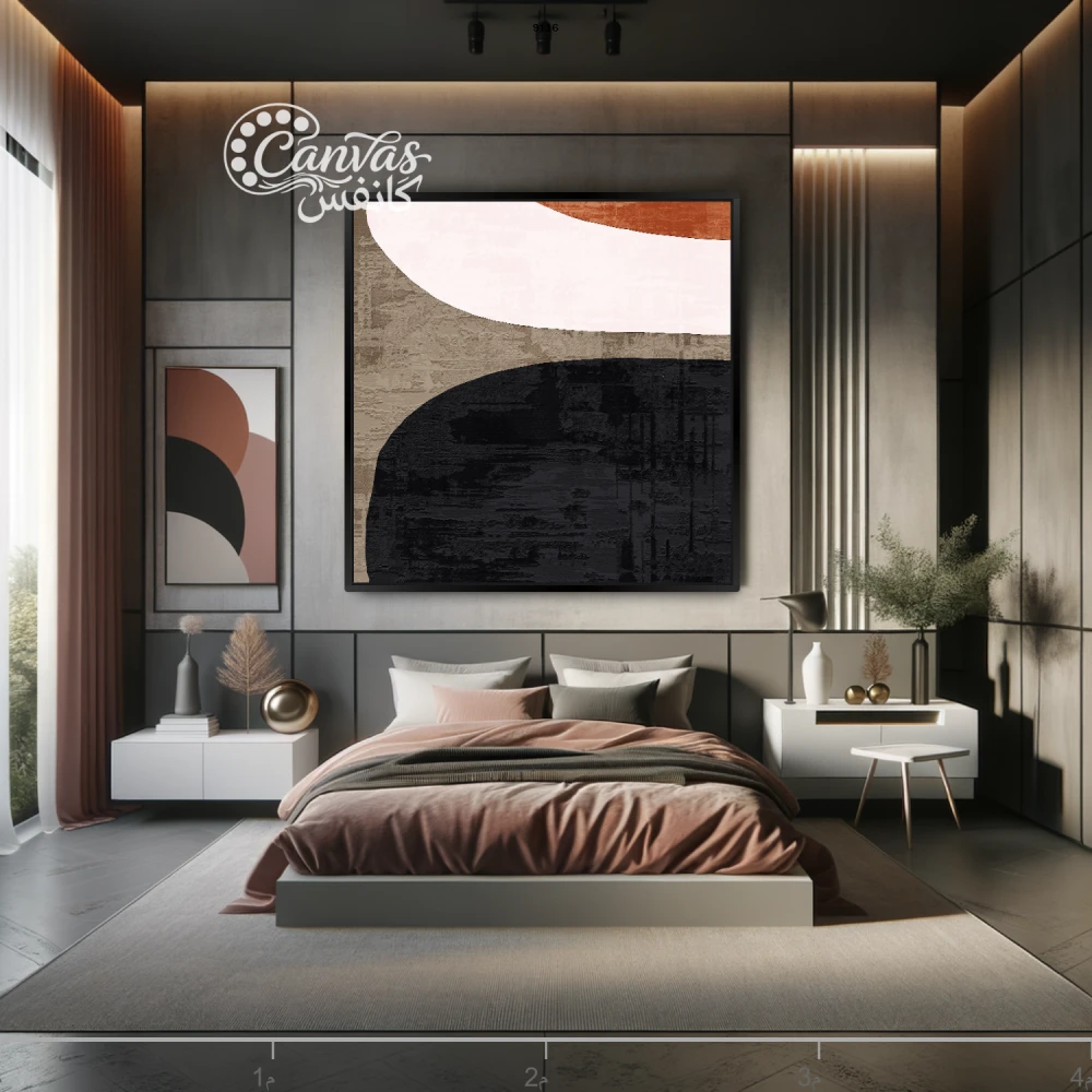 لوحة فنية حديثة بتصميم هندسي أنيق