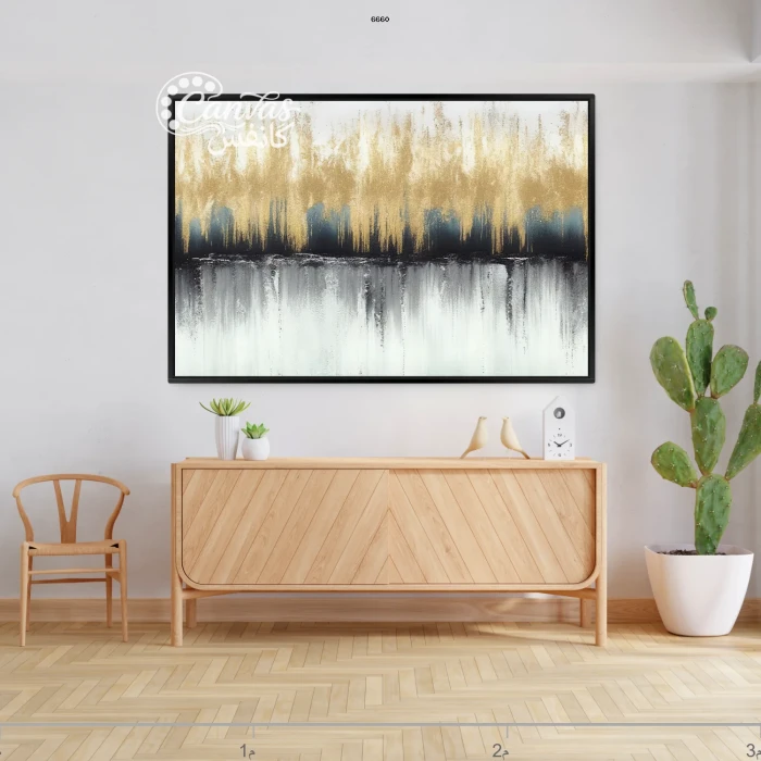 لوحة تجريدية تعكس التباين بين الألوان